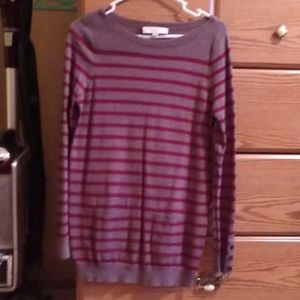 Tunic stripe sweater